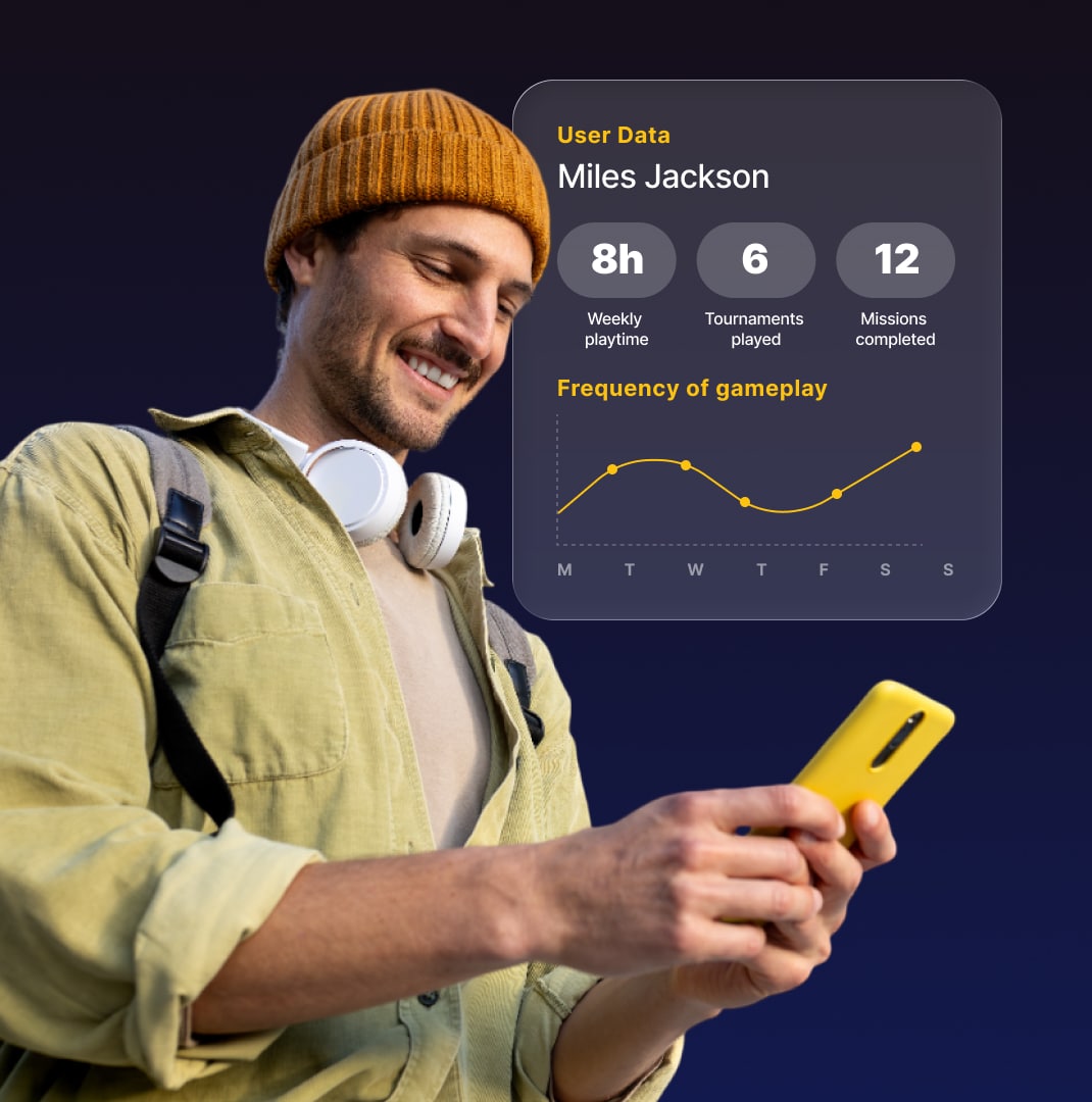 Adaptive user data dashboard with gameplay frequency insights