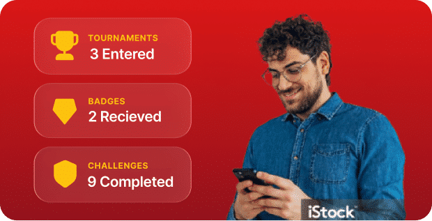 User progress with tournaments Badges and Challenges