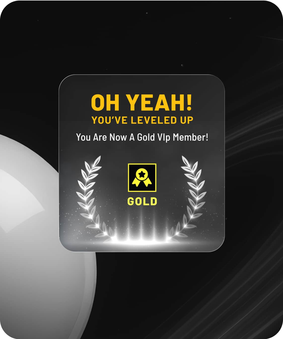 Player level up reward with gold VIP status