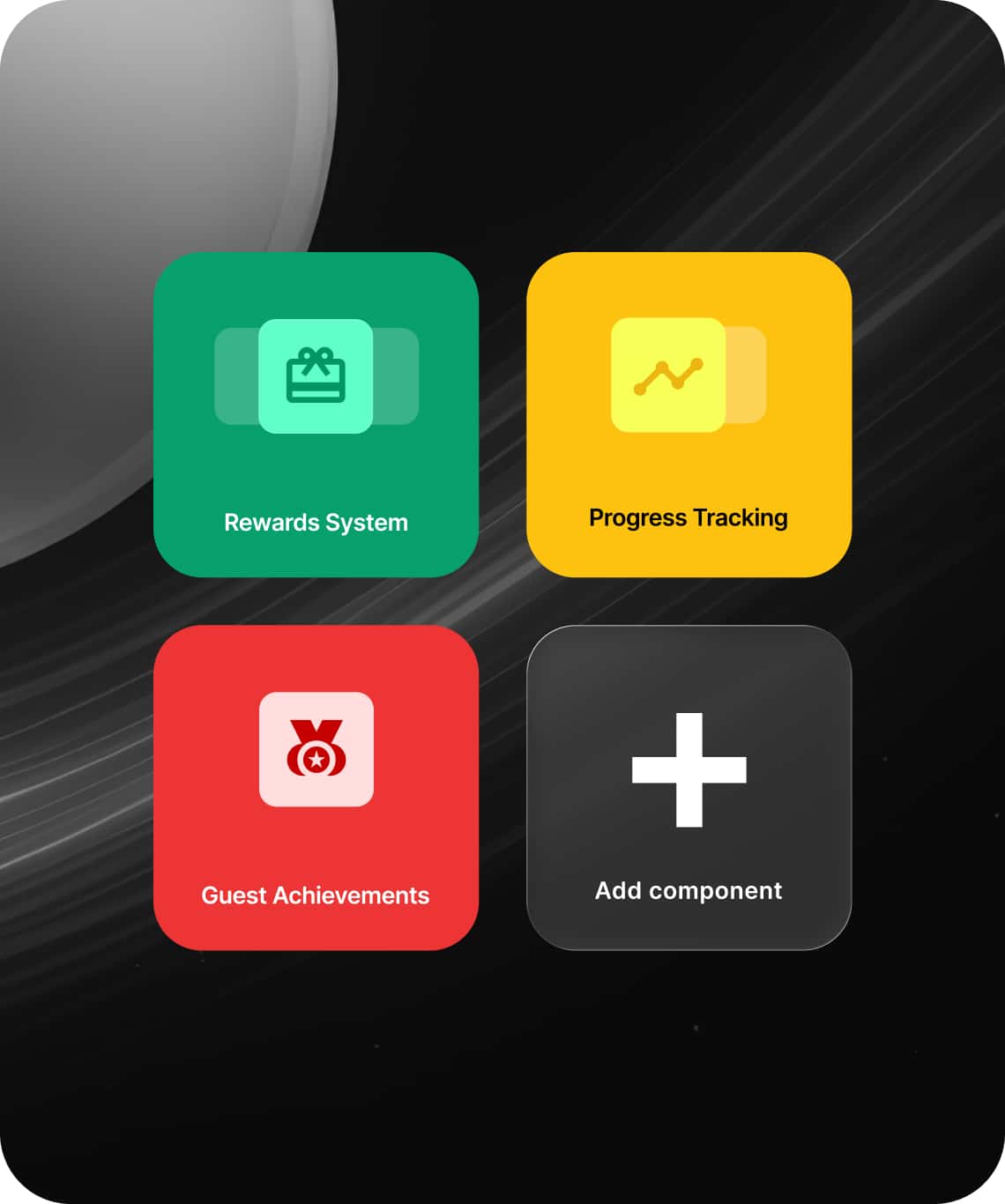 Modular hospitality engagement tools for guest achievements