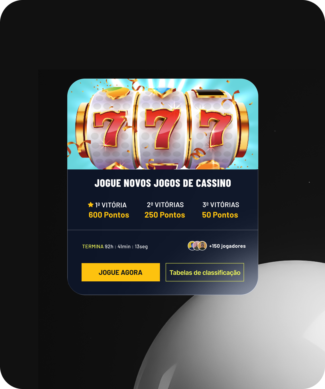 Promoção de torneio de cassino em tempo real com recompensas de classificação