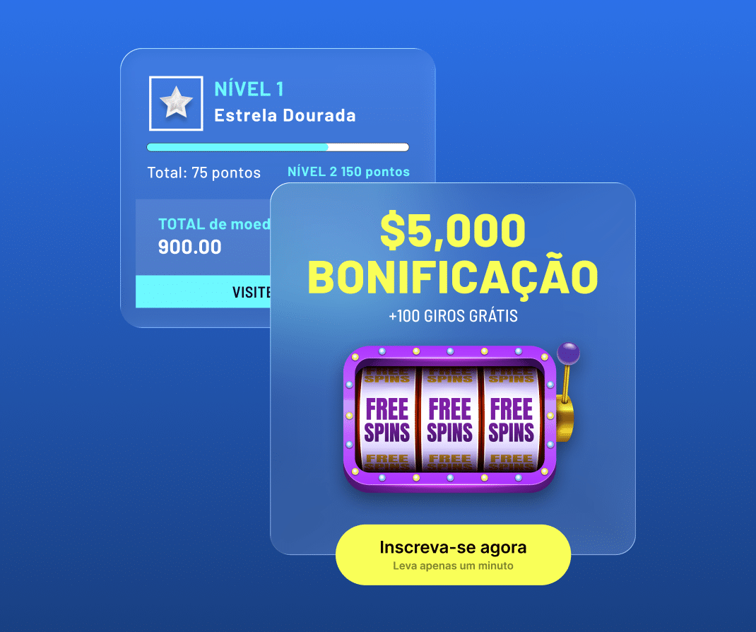 Popup de bônus com giros grátis e progresso de nível de gamificação