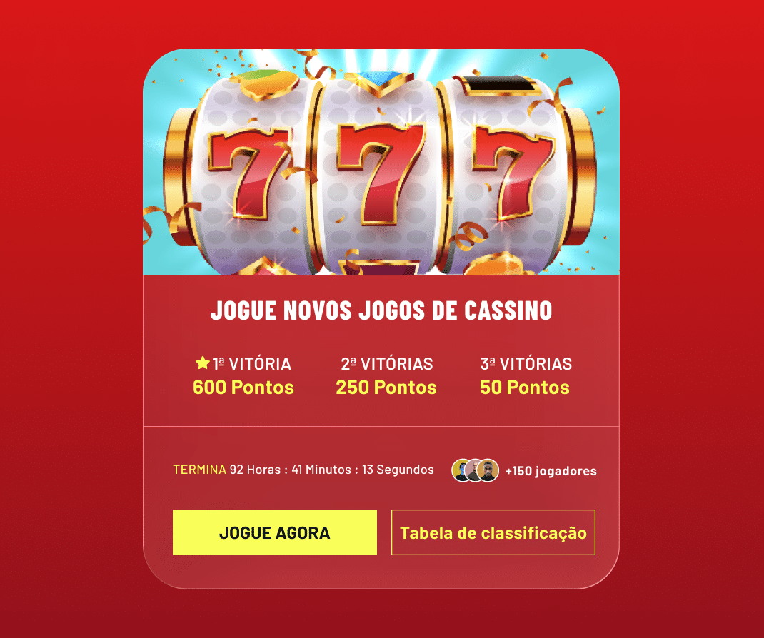 Promoção de classificação de cassino com pontos, temporizador de contagem regressiva e prêmios